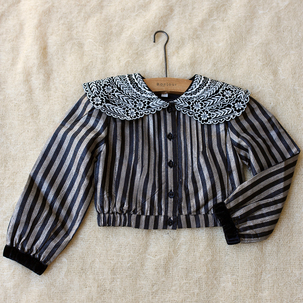 Bonjour Diary :: Crop Shirt Stripes Lurex – The Front Shop