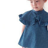 Mes Kids Des Fleurs :: Lace Collar Shirt Denim