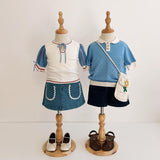 Mipounet :: Carine Denim Mini-Skirt Blue