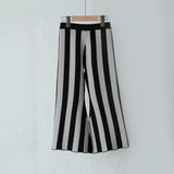 Mes Kids Des Fleurs :: Striped Flared Trousers Black