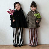 Mes Kids Des Fleurs :: Striped Flared Trousers Black