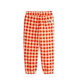 Mini Rodini :: Gingham Aop Fleece Trousers Red