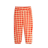 Mini Rodini :: Gingham Aop Fleece Trousers Red