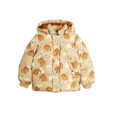 Mini Rodini :: Mammoths Aop Hooded Puffer Beige