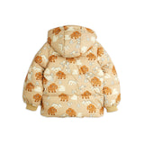 Mini Rodini :: Mammoths Aop Hooded Puffer Beige