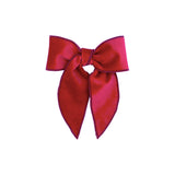 Wee Ones :: Medium Velvet Bowtie And Tails Cranberry