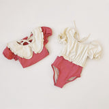 Mipounet :: Daniela Collared Swimsuit Ecru/Coral