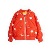 Mini Rodini :: Hearts Aop Baseball Jacket Red