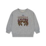 Konges Sloejd :: Loupy Lou Sweatshirt Gots Grey Melange