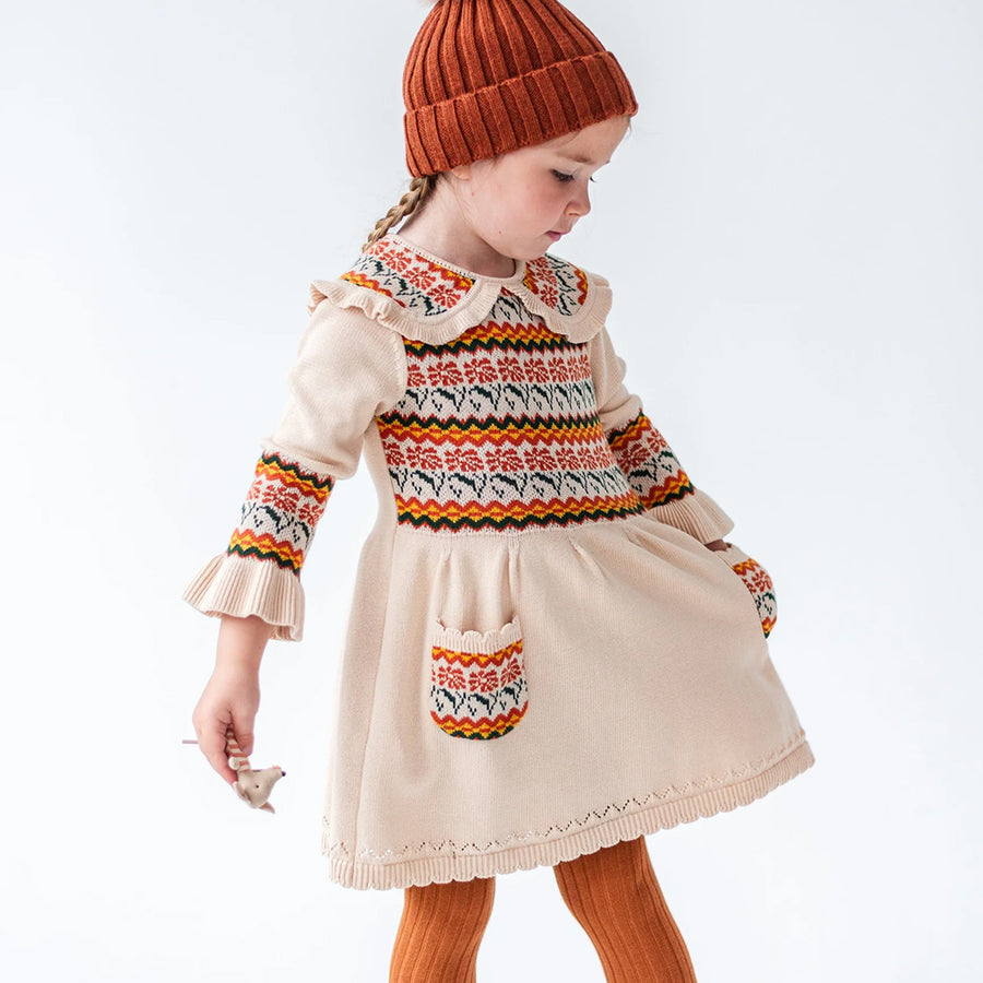 Happyology :: Ellabella Knitted Dress Creme Brulee