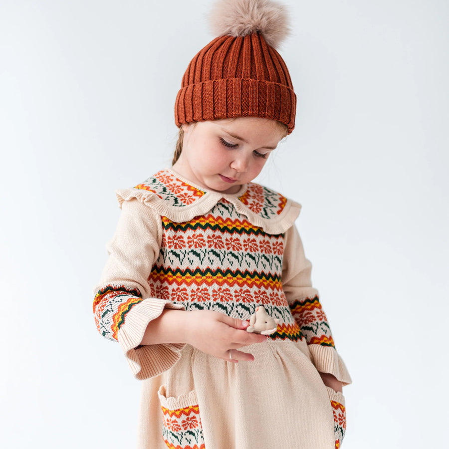 Happyology :: Ellabella Knitted Dress Creme Brulee