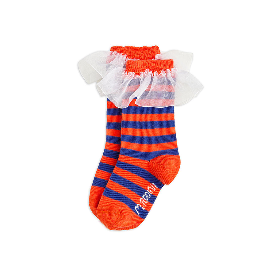 Mini Rodini :: Stripe Frill 1-Pack Socks