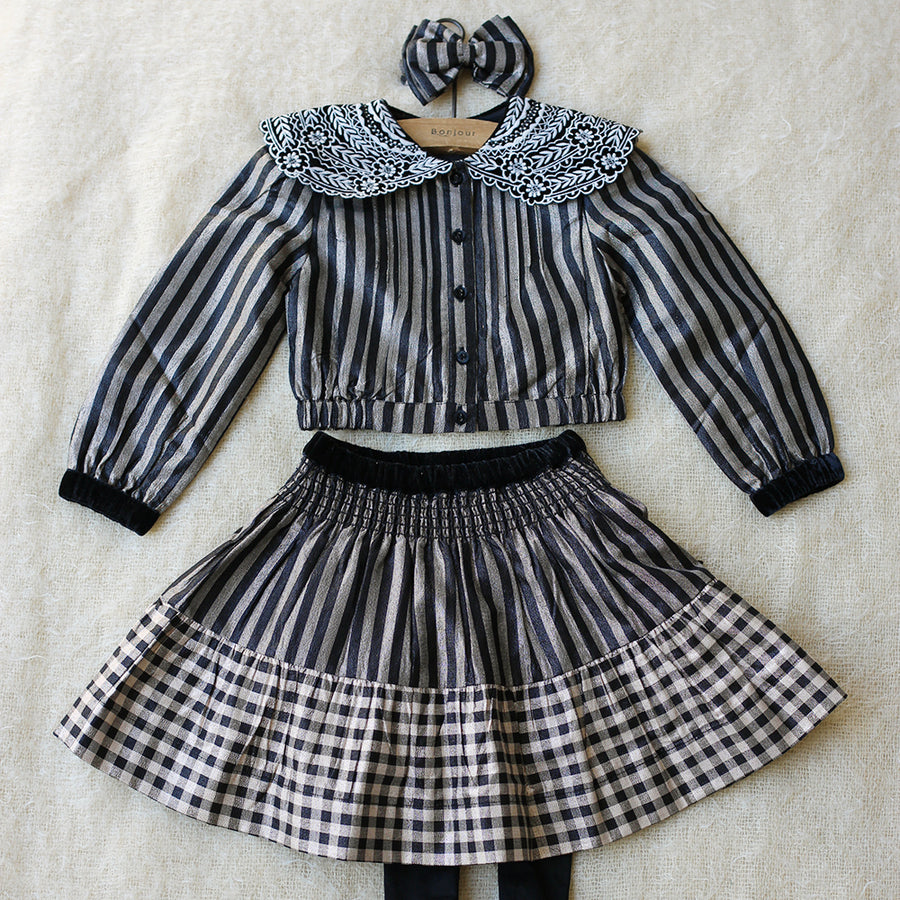 Bonjour Diary :: Crop Shirt Stripes Lurex
