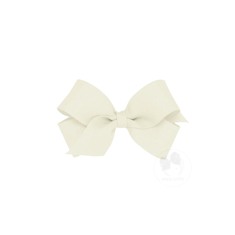 Wee Ones :: Mini Classic Hair Bow Antique White