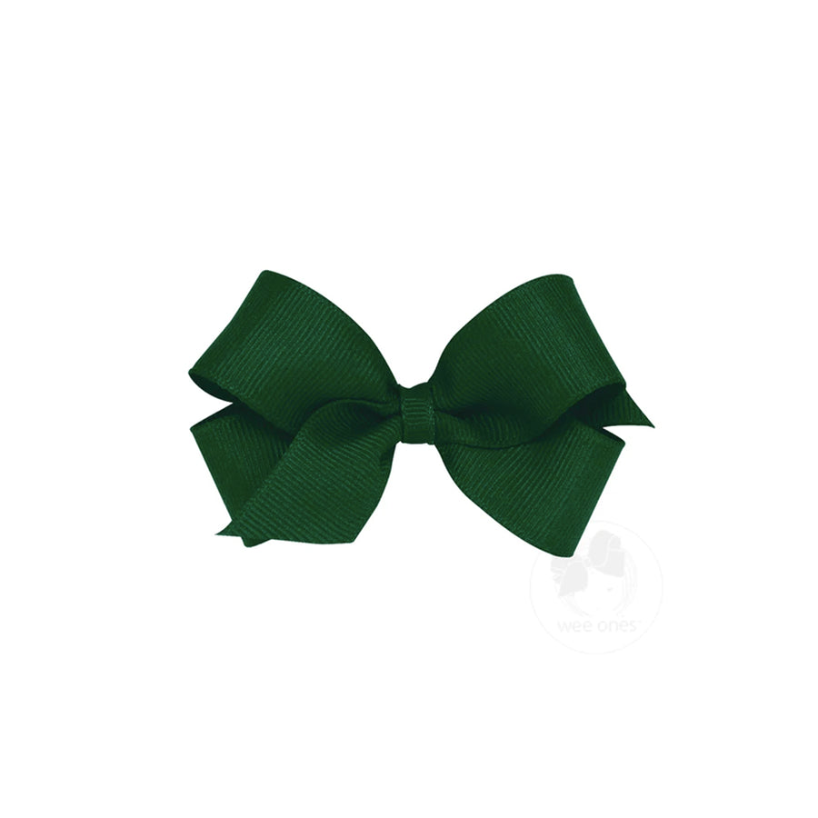 Wee Ones :: Mini Classic Hair Bow Forest Green