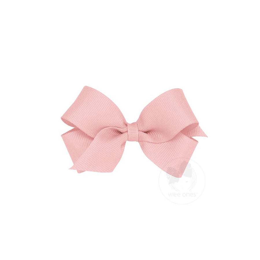 Wee Ones Small Grosgrain Bow Light Pink