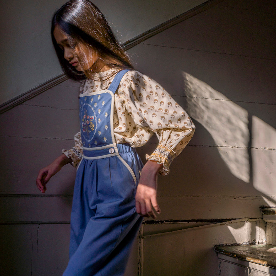 Lali :: Overalls Blue Embroidery