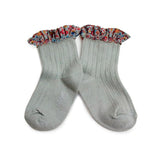 Collegien :: Charlotte Liberty Ruffle Ribbed Ankle Socks 876