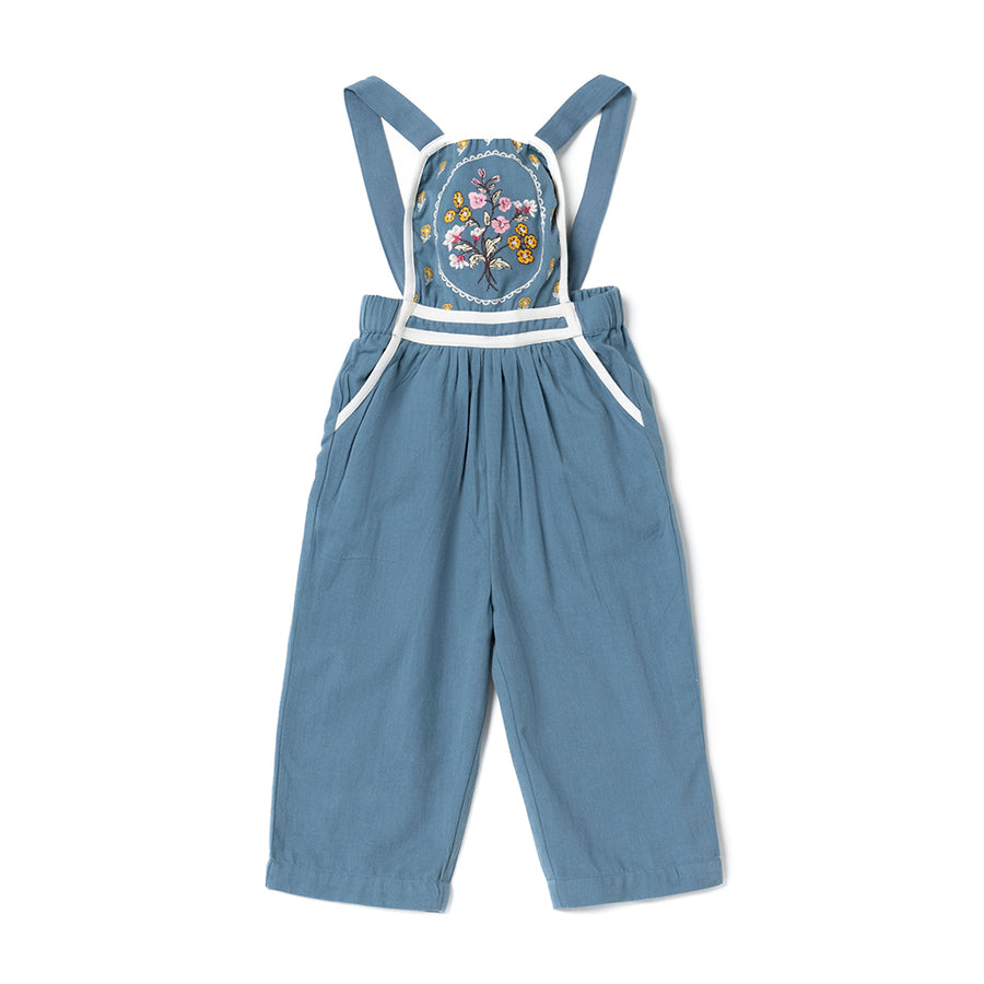 Lali :: Overalls Blue Embroidery
