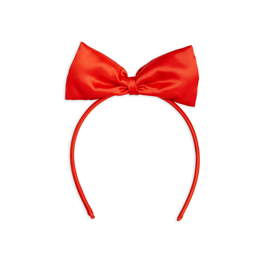 Mini Rodini :: Bow Satin Headband Red