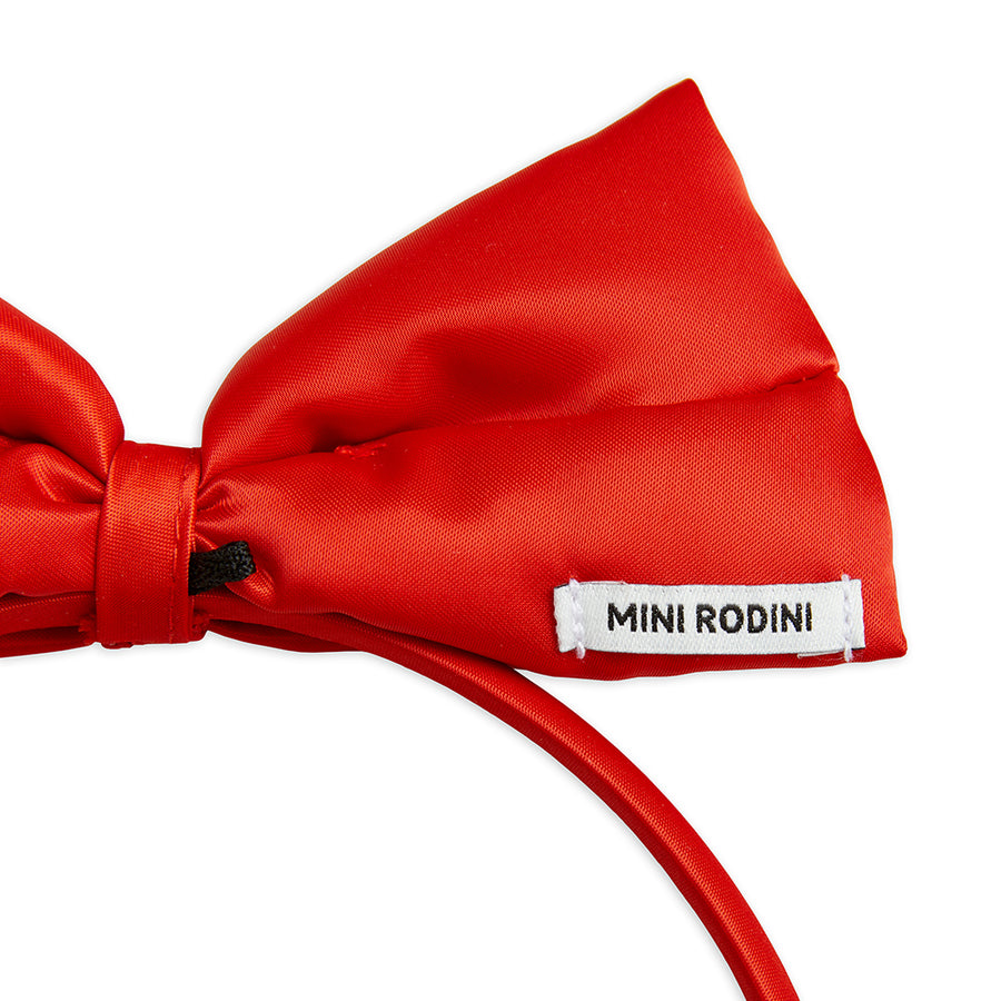 Mini Rodini :: Bow Satin Headband Red