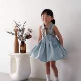 Mes Kids Des Fleurs :: Overall Dress Blue