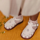Adelisa & Co :: Leather Sandals Cream Flora