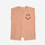 Bobo Choses :: Bobo Choses Circle Vertical Stripes Playsuit Orange