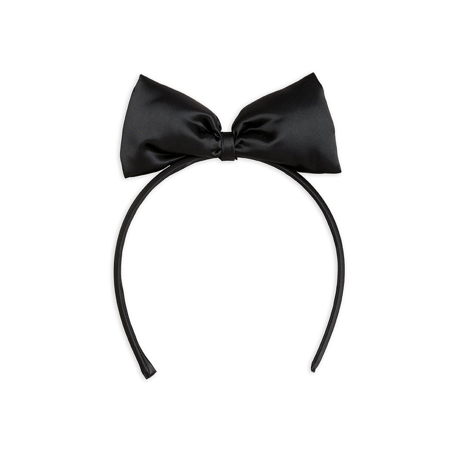 Mini Rodini :: Bow Satin Headband Black
