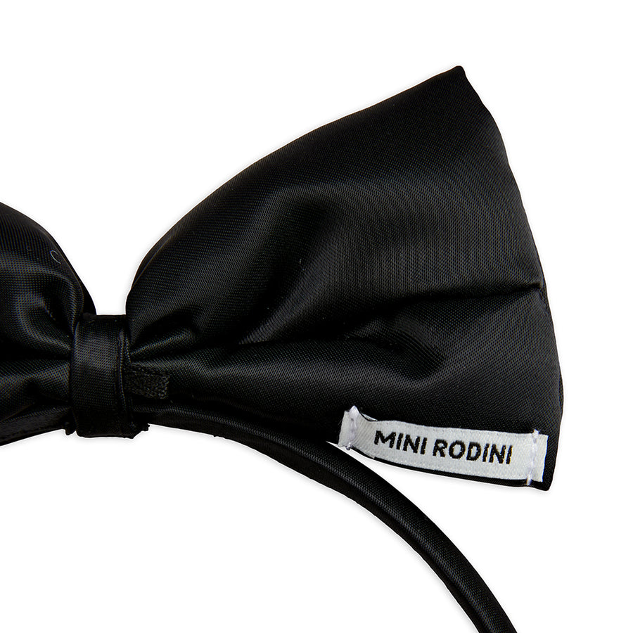 Mini Rodini :: Bow Satin Headband Black