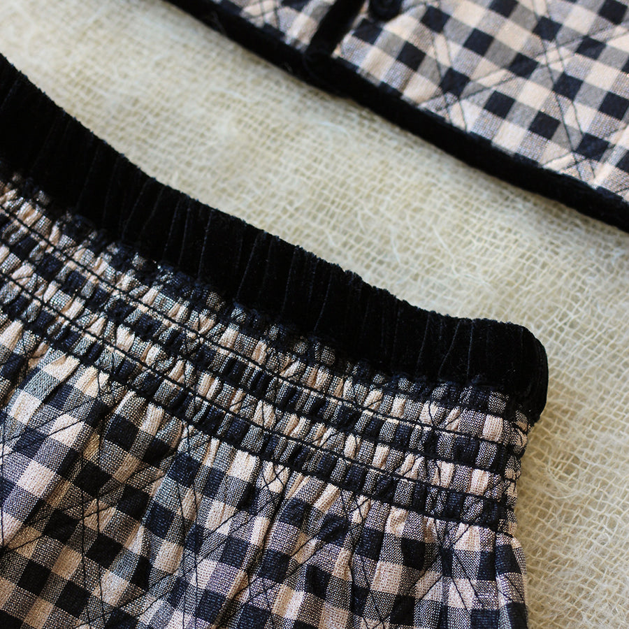 Bonjour Diary :: Quilted  Top + Quilted Skirt Vichy Lurex