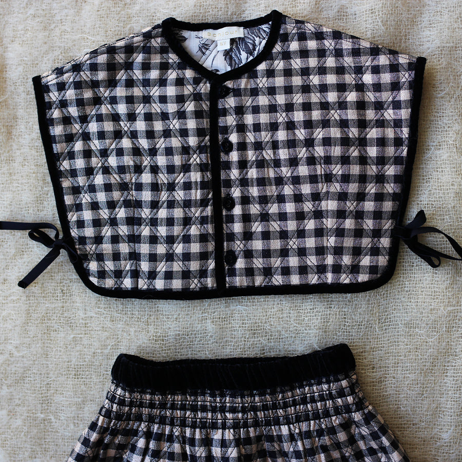 Bonjour Diary :: Quilted  Top + Quilted Skirt Vichy Lurex