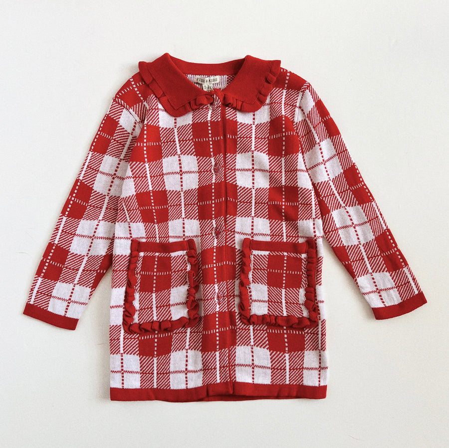 Fish And Kids :: Red Checks Coat