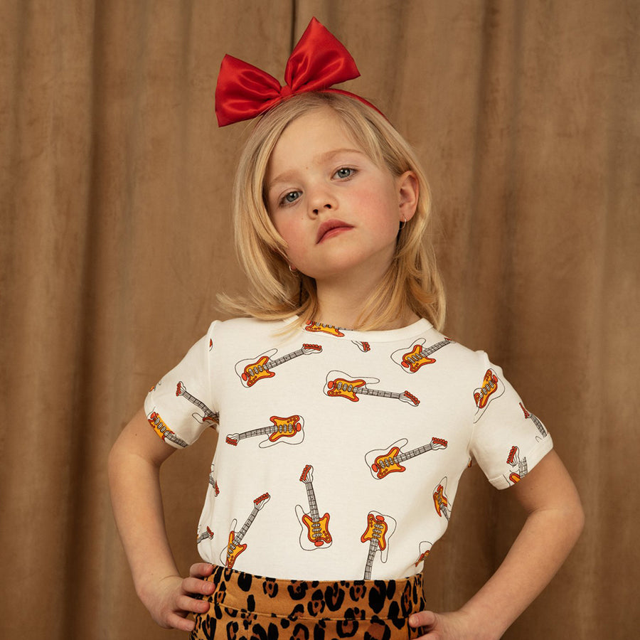 Mini Rodini :: Bow Satin Headband Red