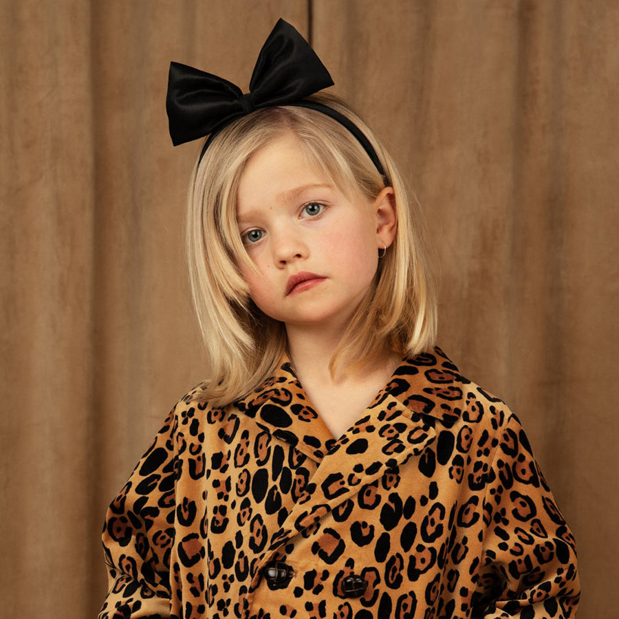 Mini Rodini :: Bow Satin Headband Black