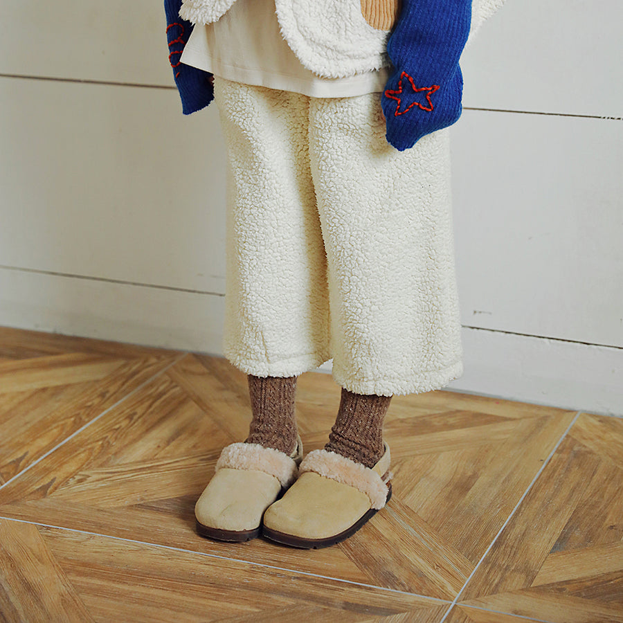 Tambere :: Aldie Faux-Shearing Cropped Pants Ivory
