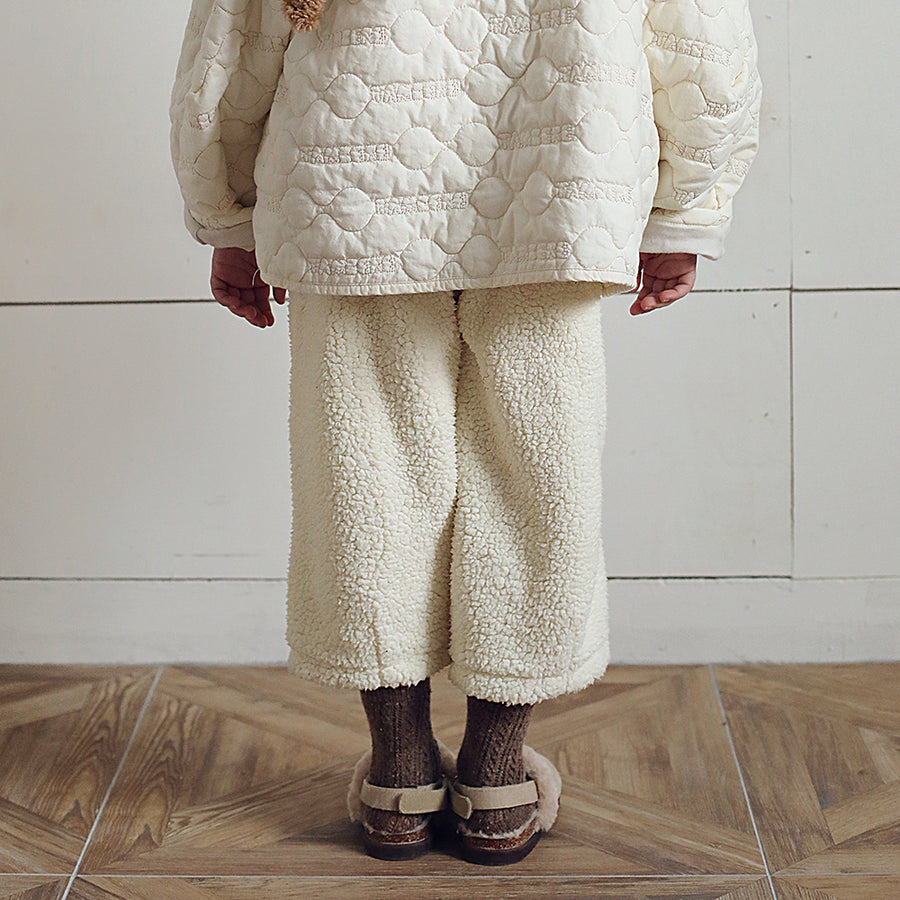 Tambere :: Aldie Faux-Shearing Cropped Pants Ivory