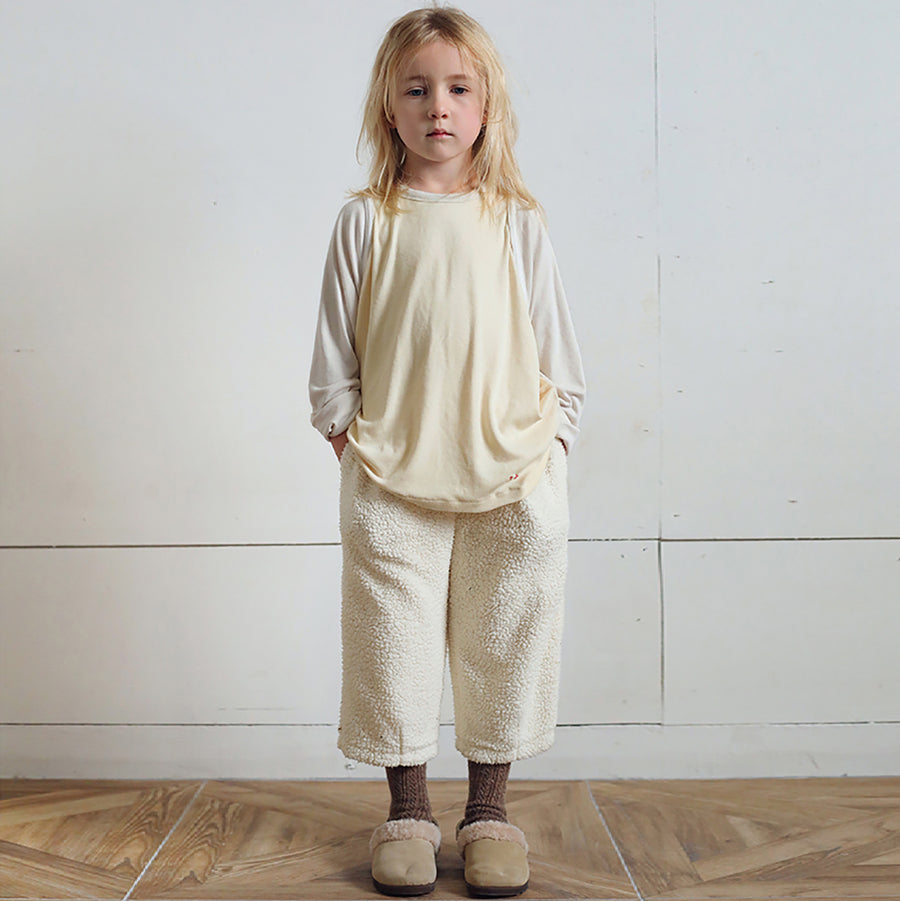Tambere :: Aldie Faux-Shearing Cropped Pants Ivory