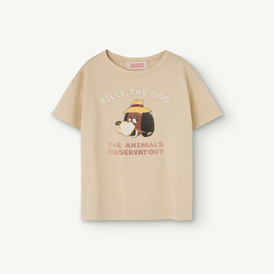 The Animals Observatory :: Rooster Kids T-Shirt Beige Billy The Dog