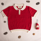 Birinit Petit :: Red Short Sleeve Biri Sweater