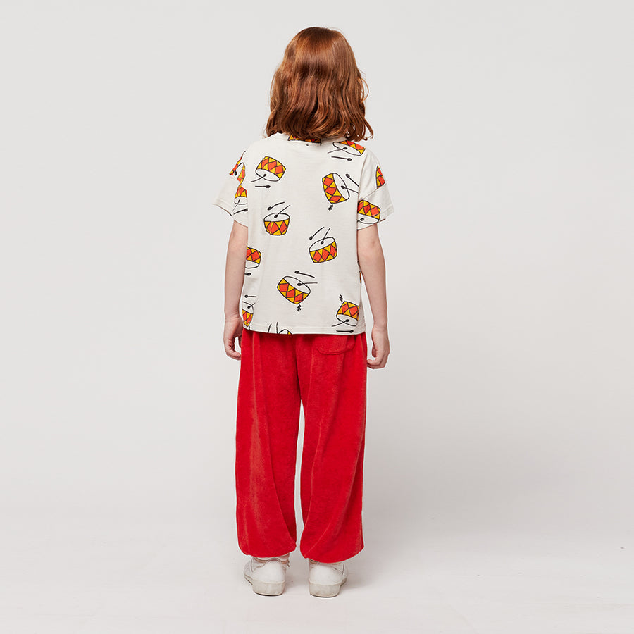 Bobo Choses :: Play The Drum All Over T-Shirt Beige