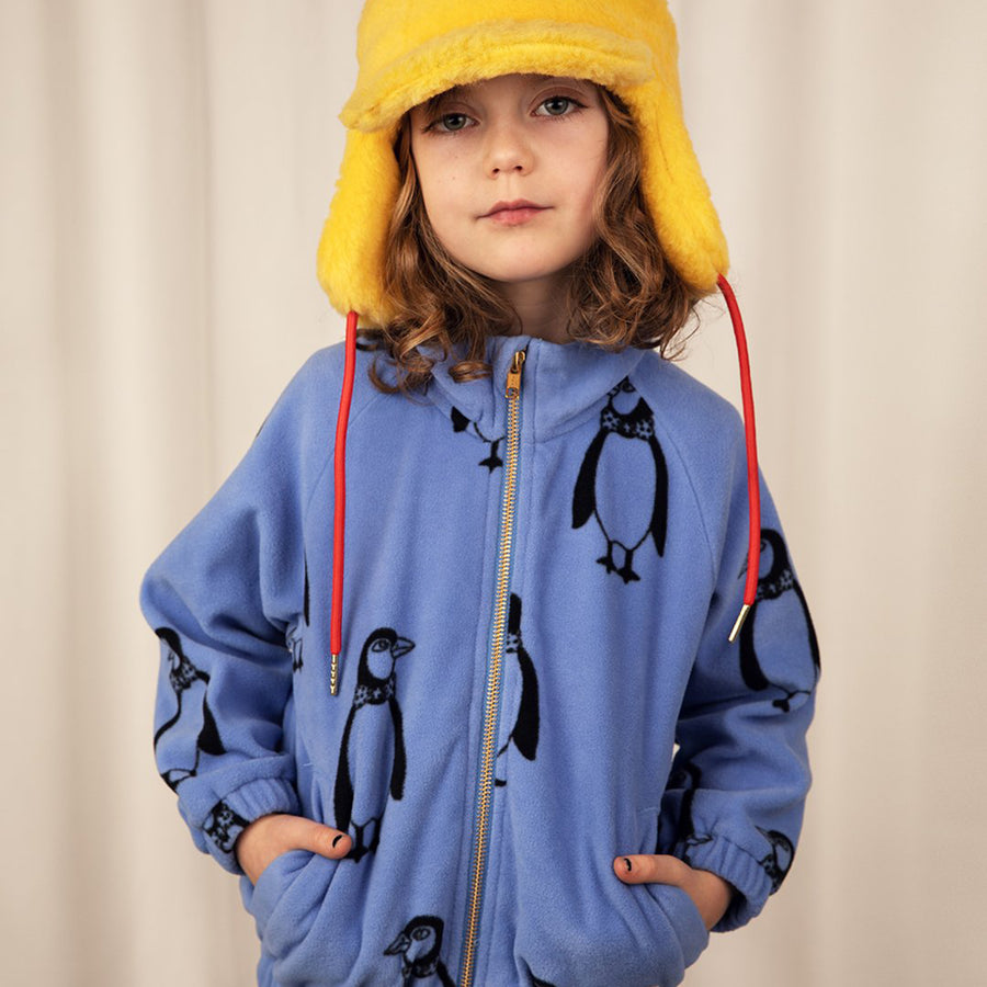 Mini Rodini :: Penguin Fleece Jacket Blue