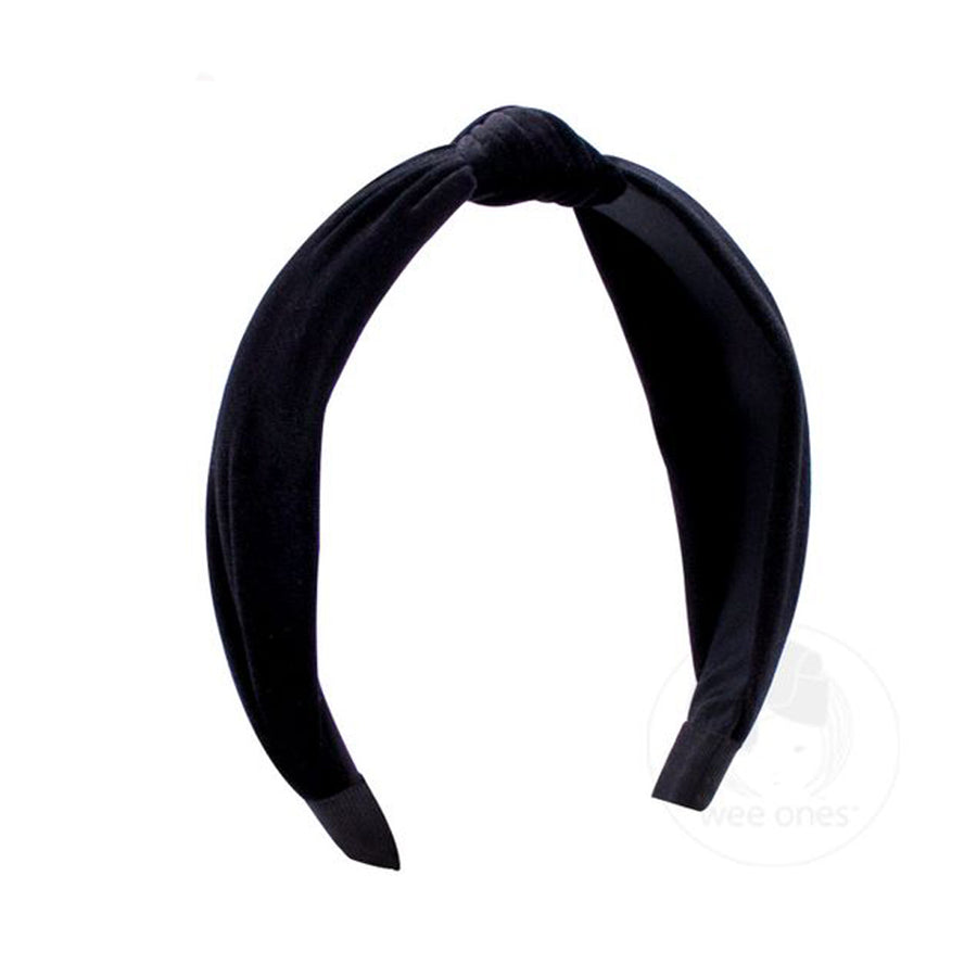 Wee Ones :: Velvet Headband With Knot Black
