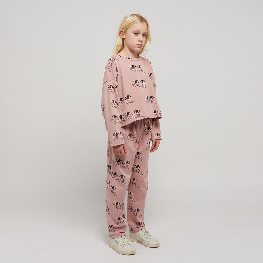 Bobo Choses :: Smiling Cat Cropped Sweatshirt