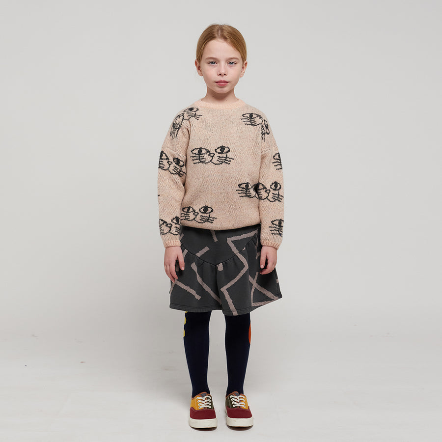 Bobo Choses :: Smiling Cat All Over Jacquard Jumper