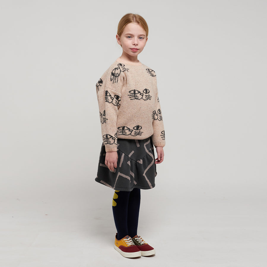 Bobo Choses :: Smiling Cat All Over Jacquard Jumper