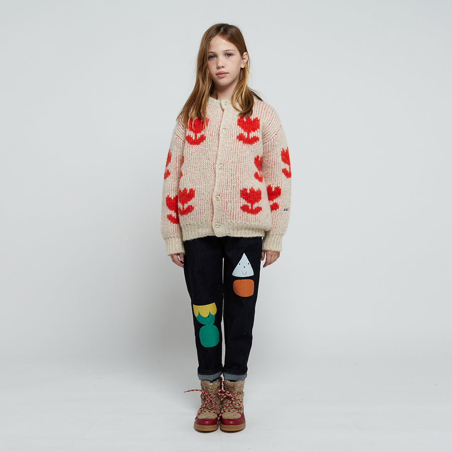 Bobo Choses :: Retro Flowers All Over Jacquard Cardigan