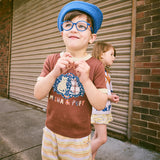 Misha And Puff :: Barn Cats Collage Ringer Tee Cola