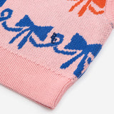 Bobo Choses :: Ribbon Bow All Over Jacquard Vest Pink