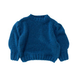 Long Live The Queen :: Knitted Puffed Sweater Petrol Bue